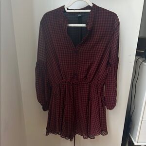 Red and Black Checkered Dress size M